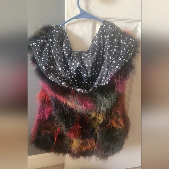Reversible Faux Fur Zip Up Vest - Picture 3 of 3